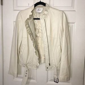 White Genuine Leather Jacket